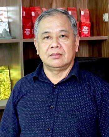 Ông Bàn Văn Dương, Giám đốc HTX Chè Tân Thái 168, xã Hàm Yên