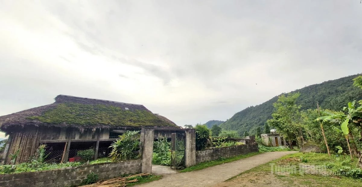 A moss-covered house in Xa Phin Village, Thanh Thuy Commune.