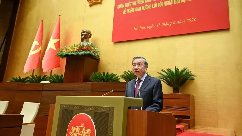 Tổng Bí thư, Chủ tịch nước Tô Lâm phát biểu chỉ đạo tại hội nghị. (Ảnh: DUY LINH/Nhân Dân)