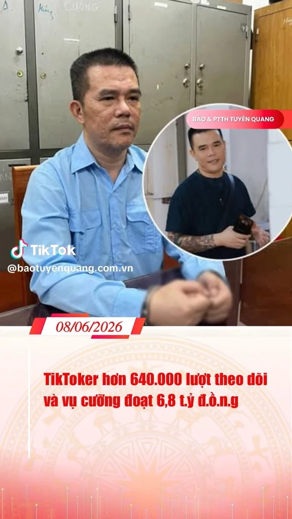 TikToker hơn 640.000 lượt theo d&otilde;i v&agrave; vụ cưỡng đoạt 6,8 tỷ đồng