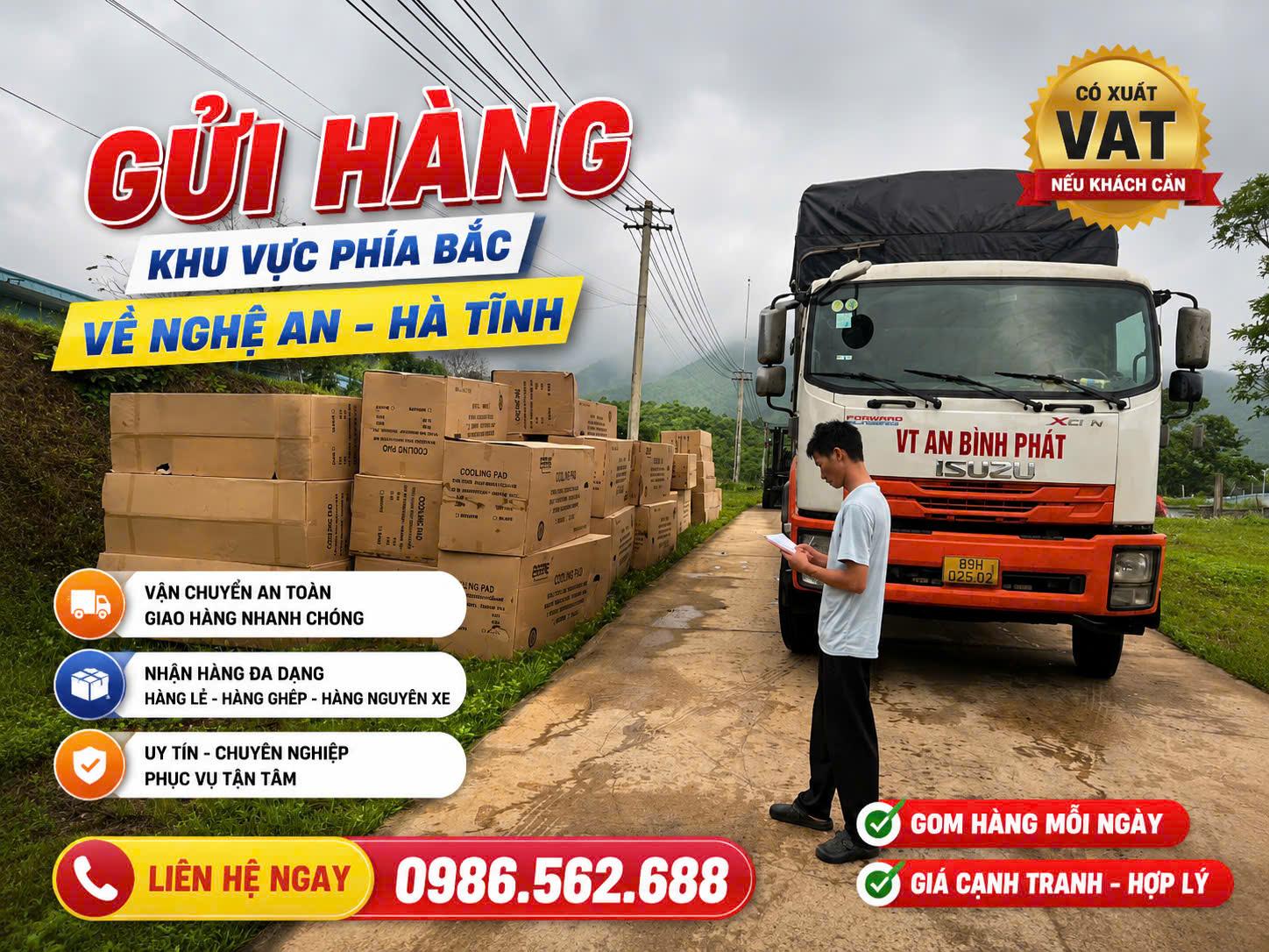 Có nhiều hình thức gửi hàng từ miền Bắc về Nghệ An tại An Bình Phát