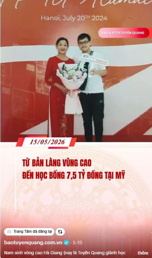 Từ bản l&agrave;ng v&ugrave;ng cao đến học bổng 7,5 tỷ đồng tại Mỹ
