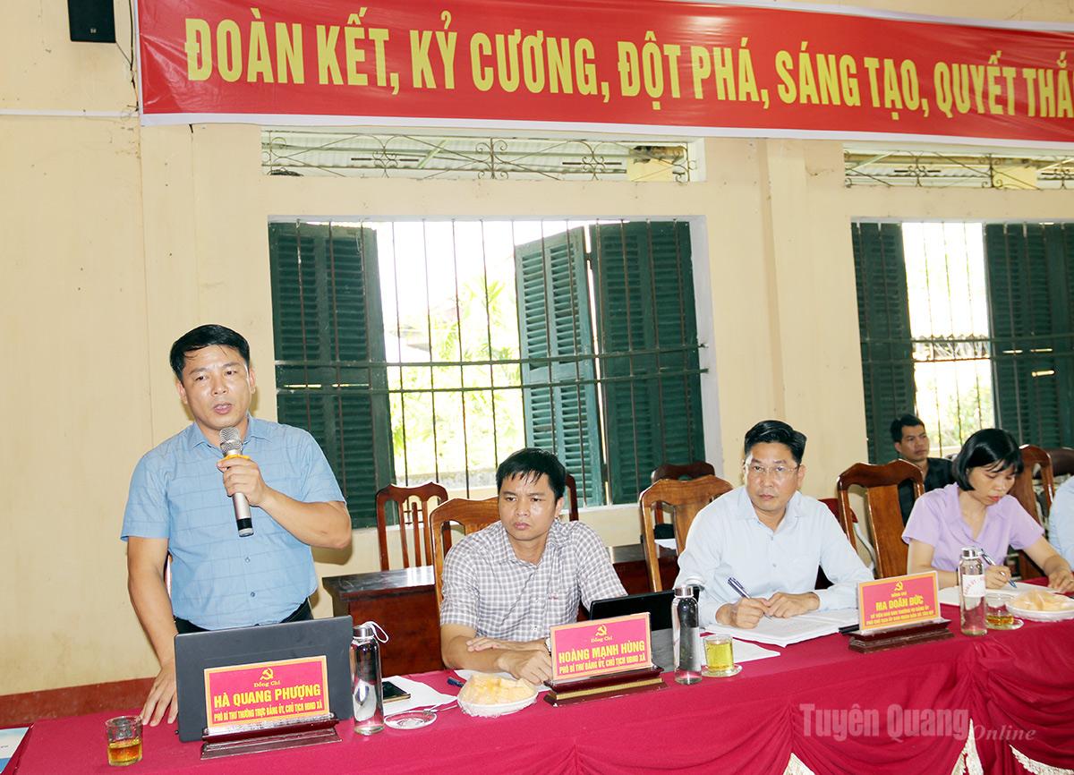 Lãnh đạo xã Tân Mỹ làm rõ thêm kết quả thực hiện nhiệm vụ phát triển kinh tế - xã hội của xã 6 tháng đầu năm 2026.