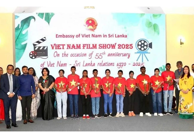 Các đại biểu tham dự lễ khai mạc Tuần phim Việt Nam tại thủ đô Colombo. (Ảnh: Đại sứ quán Việt Nam tại Sri Lanka)