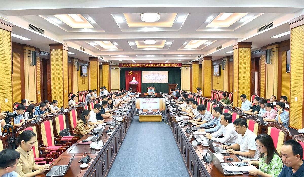 Hội nghị tại điểm cầu Tỉnh ủy Tuyên Quang.