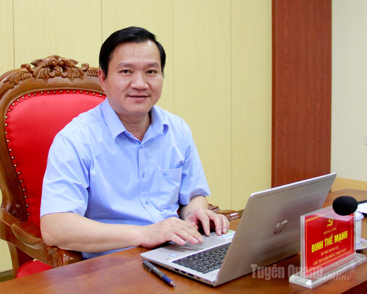  Bí thư Đảng ủy xã Vị Xuyên Đinh Thế Mạnh.