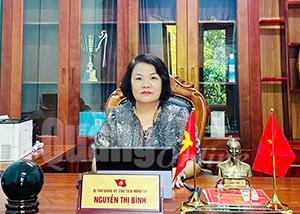 Đồng chí Nguyễn Thị Bình, Bí thư Đảng ủy xã Minh Ngọc