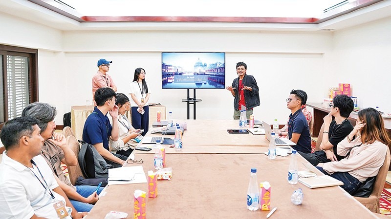Tọa đàm Vườn ươm dự án tại Liên hoan phim châu Á Đà Nẵng năm 2025. (Ảnh: TUYẾT LOAN)