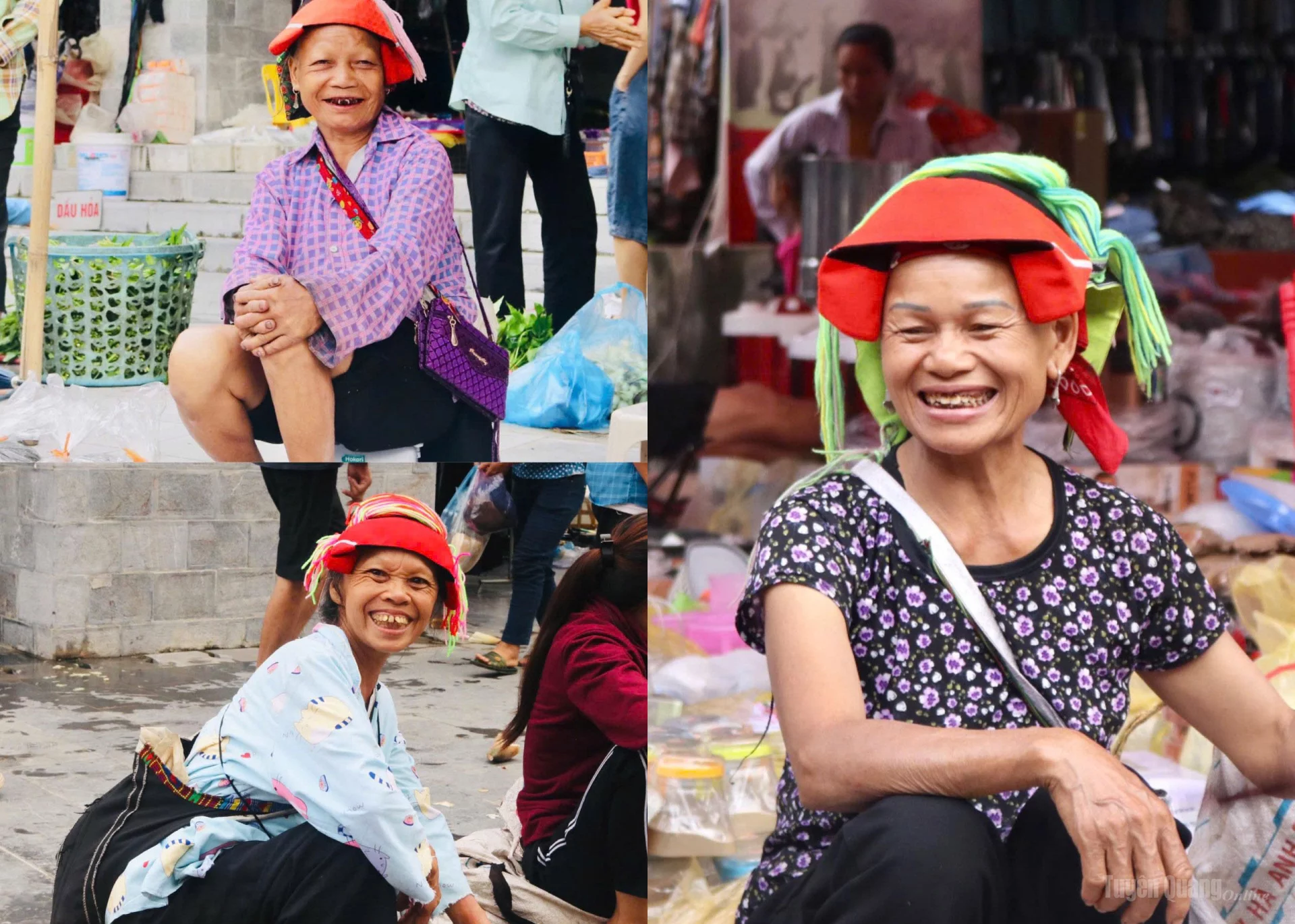 Niềm vui của chủ hộ người dân tộc Dao khi bán được sản phẩm do gia đình sản xuất.