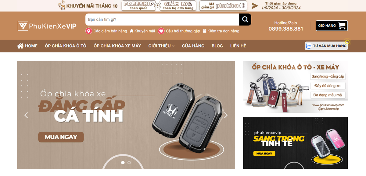 Website Phụ kiện xe VIP chuyên cung cấp phụ kiện ô tô cao cấp
