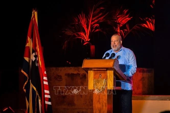 Thủ tướng Cuba Manuel Marrero Cruz nhấn mạnh ý nghĩa lịch sử của cuộc tấn công Pháo đài Moncada cách đây 72 năm. Ảnh: TTXVN