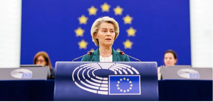 Chủ tịch Ủy ban châu Âu Ursula von der Leyen dự kiến có cuộc gặp với Tổng thống Mỹ Donald Trump trong ngày hôm nay (27-7) tại Scotland. Ảnh: Getty