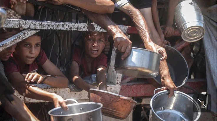 Hơn 100 tổ chức cứu trợ đã cảnh báo nạn đói đang lan rộng ở Gaza. Ảnh: RTE
