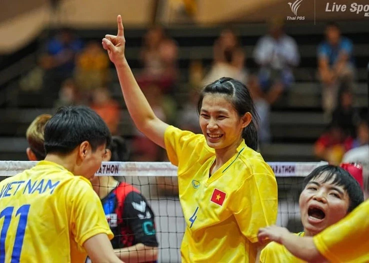The Vietnamese womens Sepak Takraw team (Photo: qdnd.vn)
