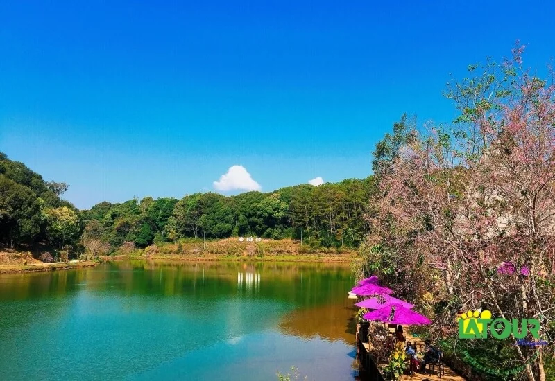 Hồ Đăk Ke mang vẻ đẹp bình yên, hoang sơ