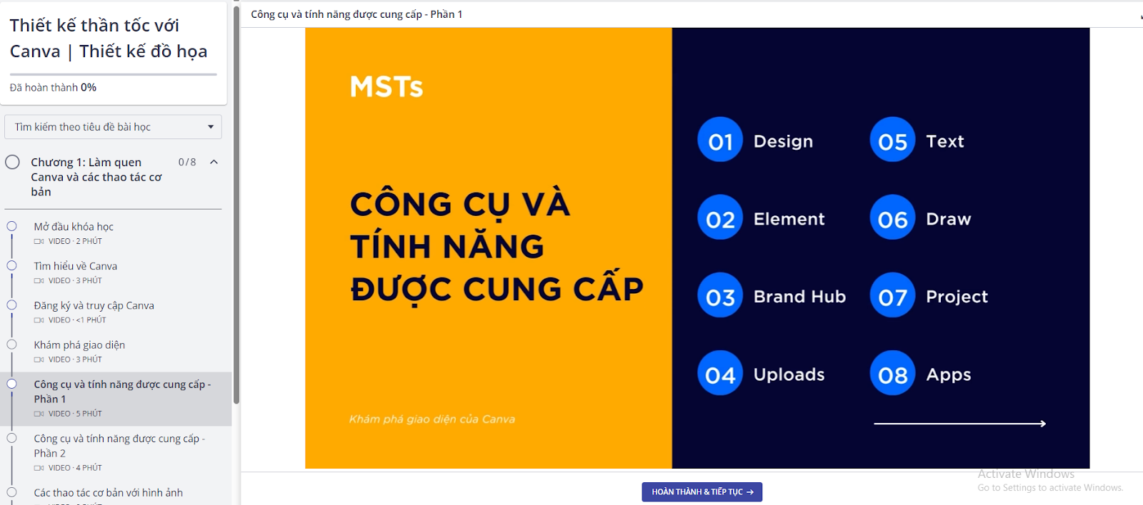 Bài giảng luôn được thiết kế giúp bạn dễ tiếp cận nhất