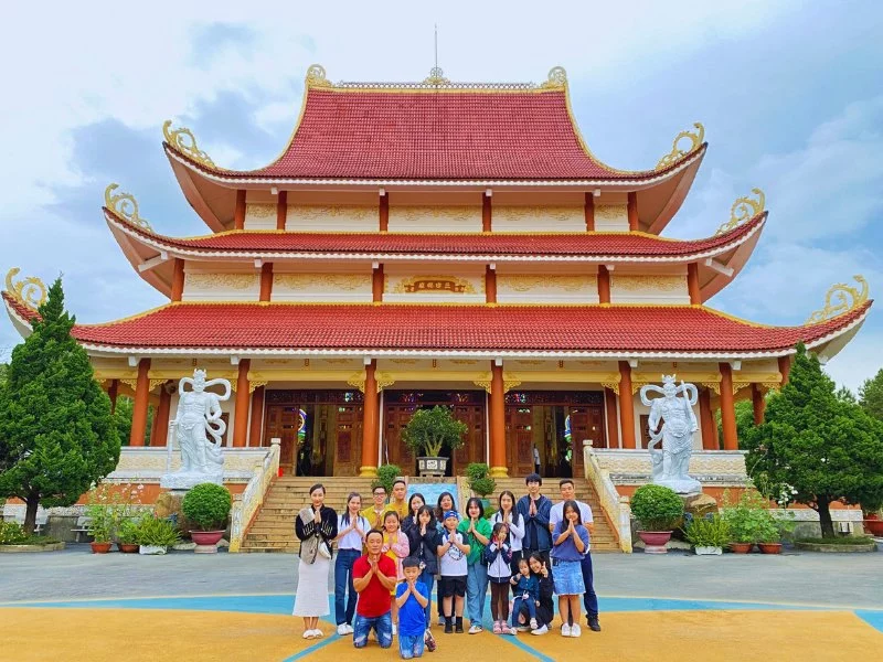 Chùa Khánh Lâm có lối kiến trúc độc đáo 