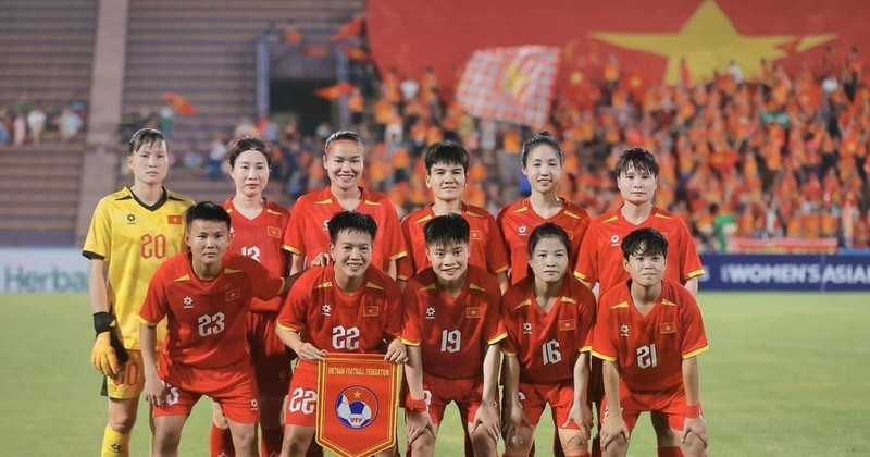 The Vietnamese womens team (Photo: VNA)