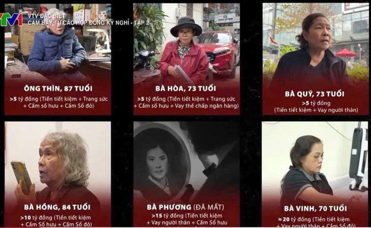 Nhiều người cao tuổi 
sập bẫy hợp đồng sở hữu kỳ nghỉ được phản ánh trong VTV đặc biệt.