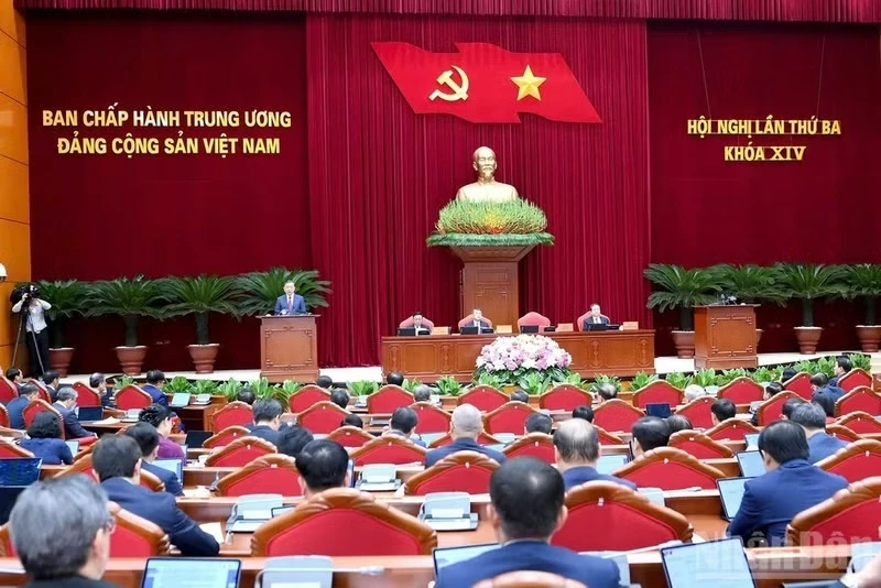 The third meeting of the 14th Party Central Committee opens in Hanoi on July 20. (Photo: NDO/DANG KHOA)