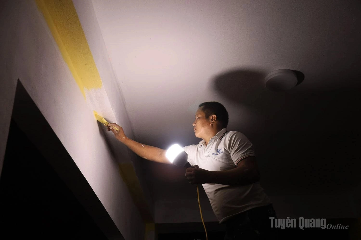 Painting crews are diligently applying the final coats of paint to classrooms and dormitory buildings.