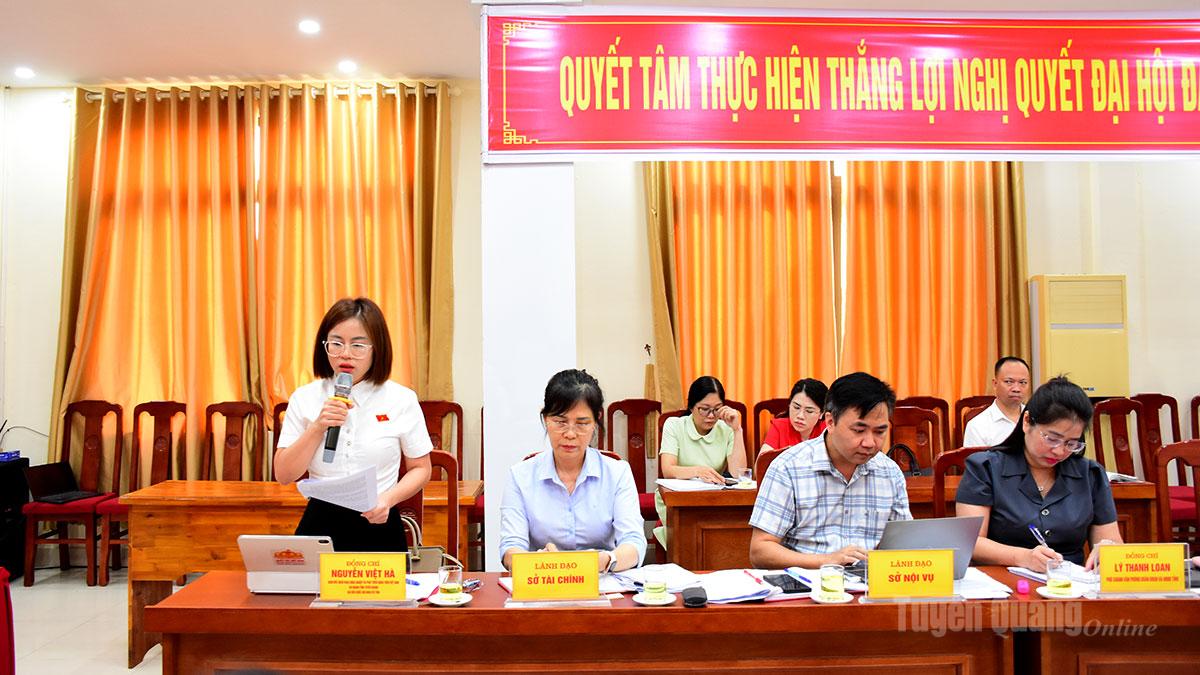 Đại biểu Quốc hội Nguyễn Việt Hà, phát biểu tại buổi làm việc.