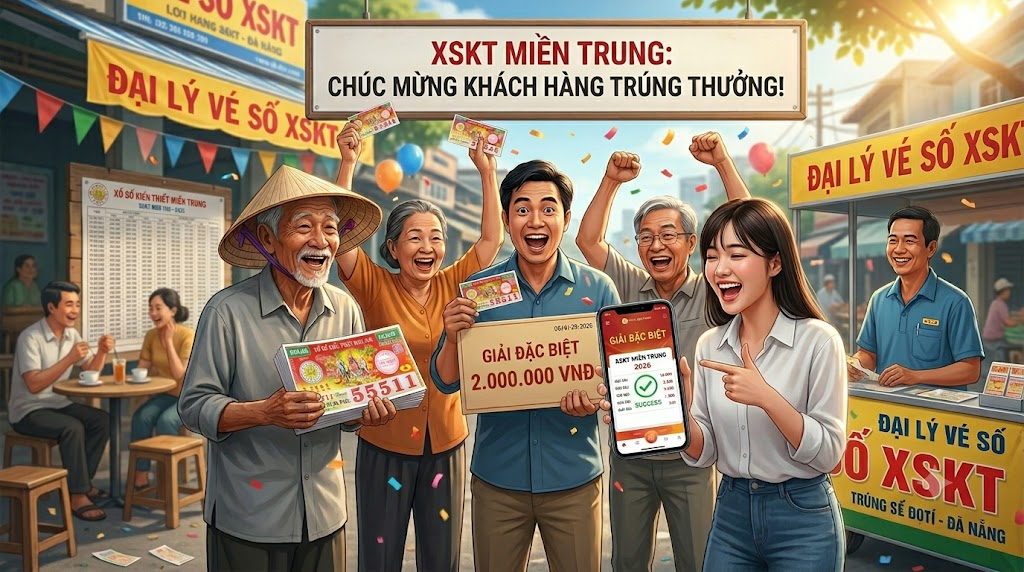 Vé số miền Trung mở ra cơ hội trúng thưởng đều đặn hàng ngày