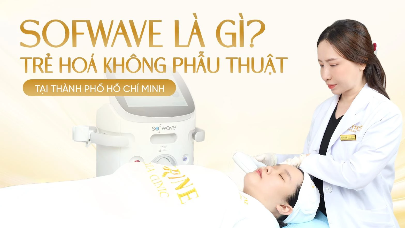 Minh họa công nghệ Sofwave kích thích collagen không xâm lấn