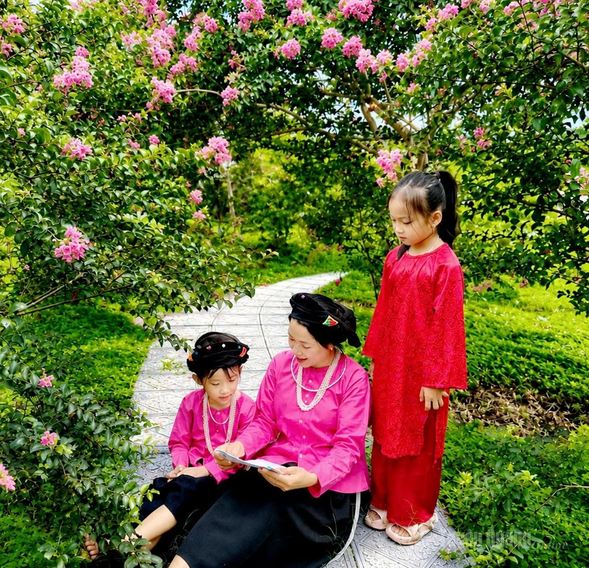 The crape myrtle flower space has become a popular destination where families spend weekends enjoying the scenery and preserving cherished memories.