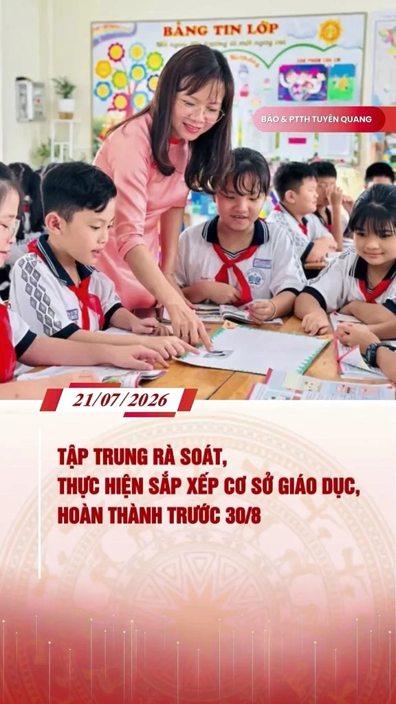 Tập trung r&agrave; so&aacute;t, thực hiện sắp xếp cơ sở gi&aacute;o dục, ho&agrave;n th&agrave;nh trước 30/8