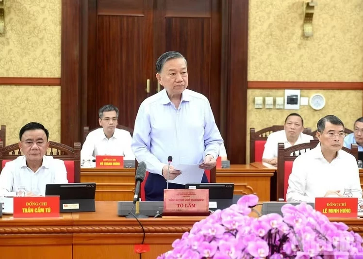 Party General Secretary and State President To Lam chairs a meeting of the Central Steering Committee for Science, Technology, Innovation Development and Digital Transformation on July 30, 2026. (Photo: NDO/DANG KHOA)