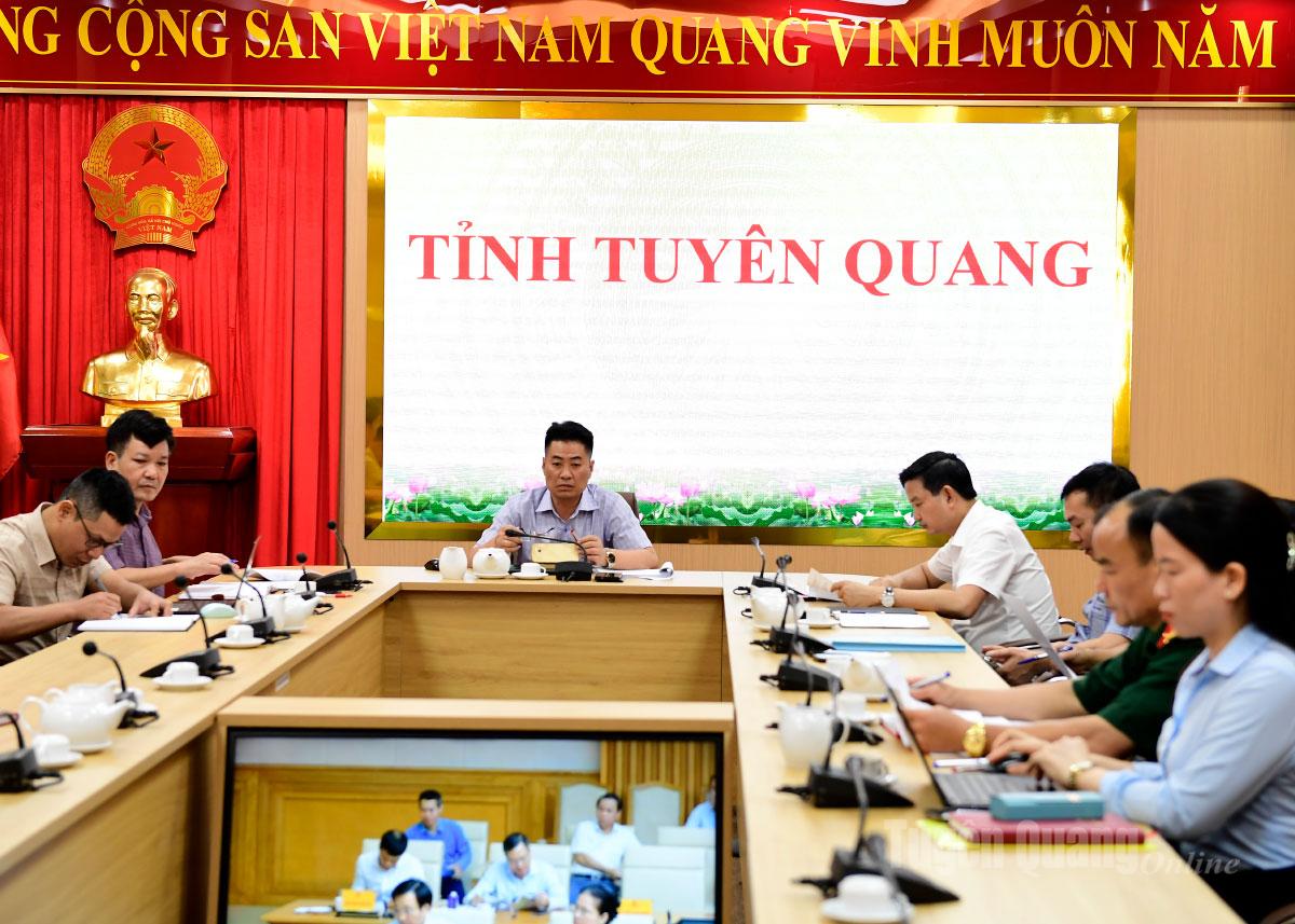 Đại biểu dự hội nghị tại điểm cầu Tuyên Quang.