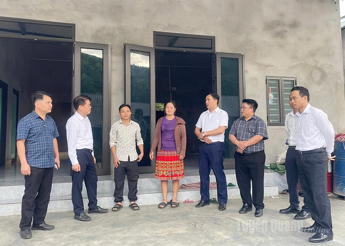 Ngôi nhà mới của gia đình anh Cháng A Khánh, dân tộc Mông, thôn Nà Coóc, xã Bình An.
