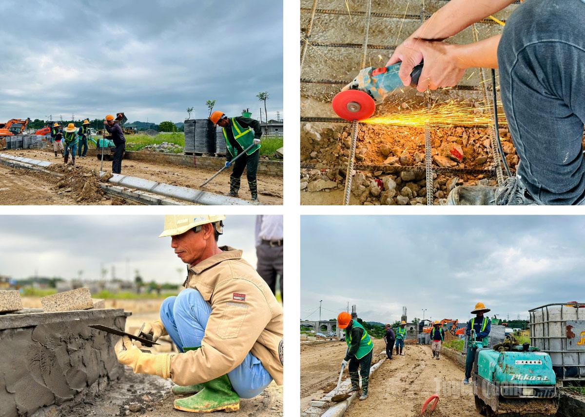 At this time, workers are also busy completing the hospital’s courtyard and landscape.