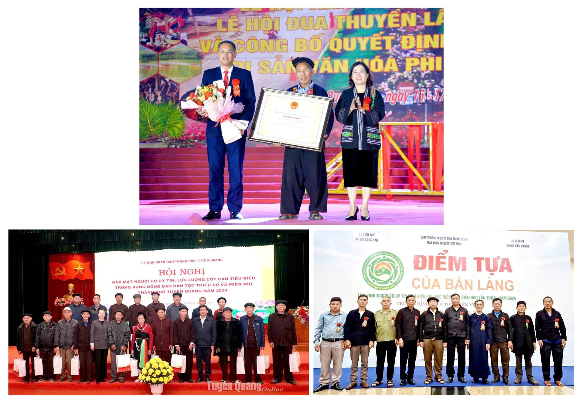 Gặp gỡ, tôn vinh những nghệ nhân, người có uy tín trong cộng đồng.