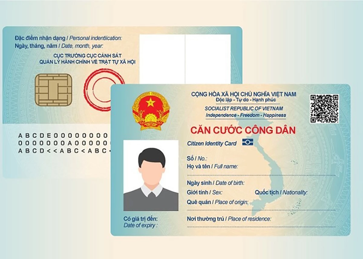 Mẫu căn cước công dân. (Ảnh minh họa nhandan.vn)