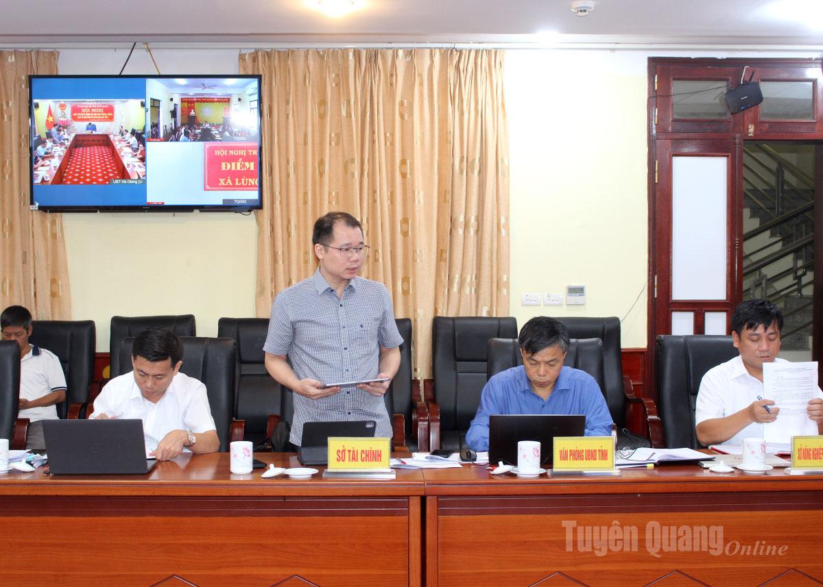 Đại diện lãnh đạo Sở Tài chính phát biểu tại Hội nghị.