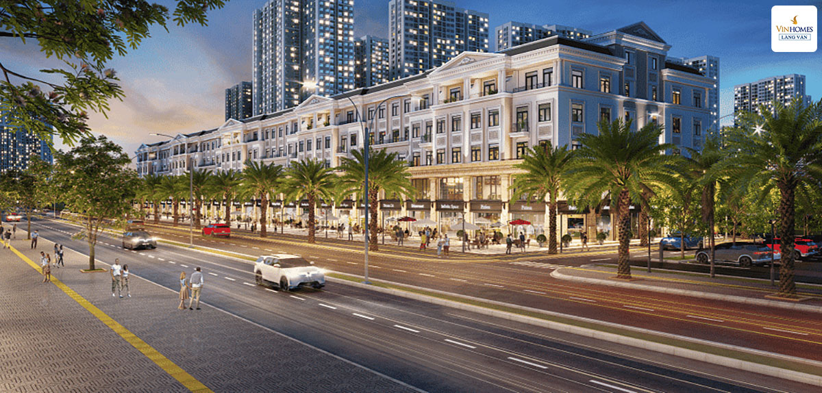 Minh hoạ shophouse Vin Làng Vân