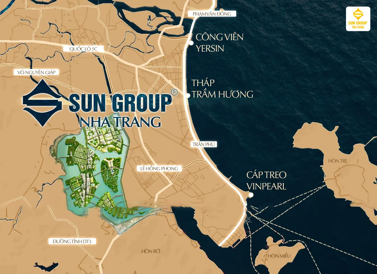 Vị trí chiến lược của dự án Sun Group Nha Trang