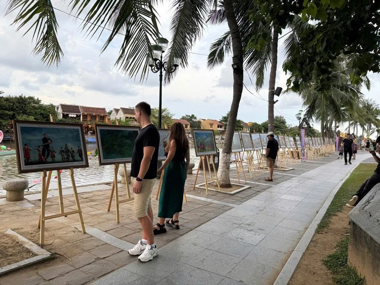 Visitors at the exhibition