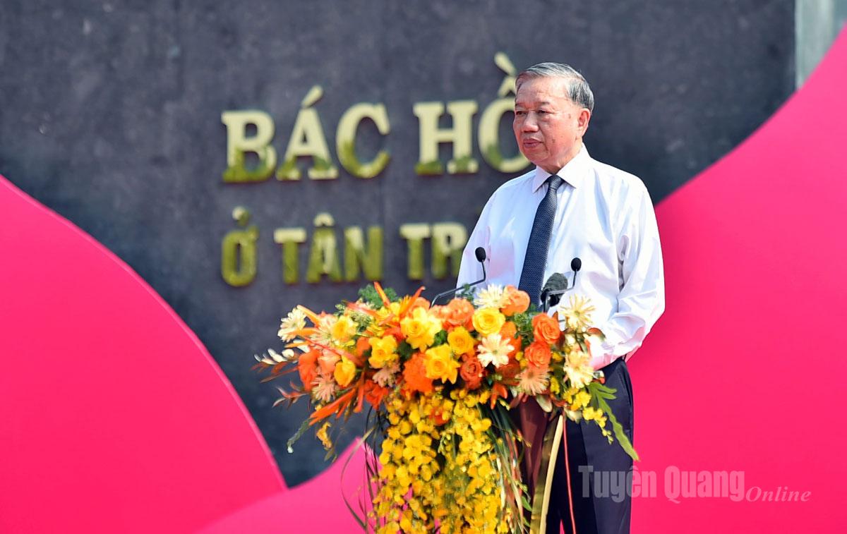 Tổng Bí thư Tô Lâm phát biểu tại lễ khánh thành.