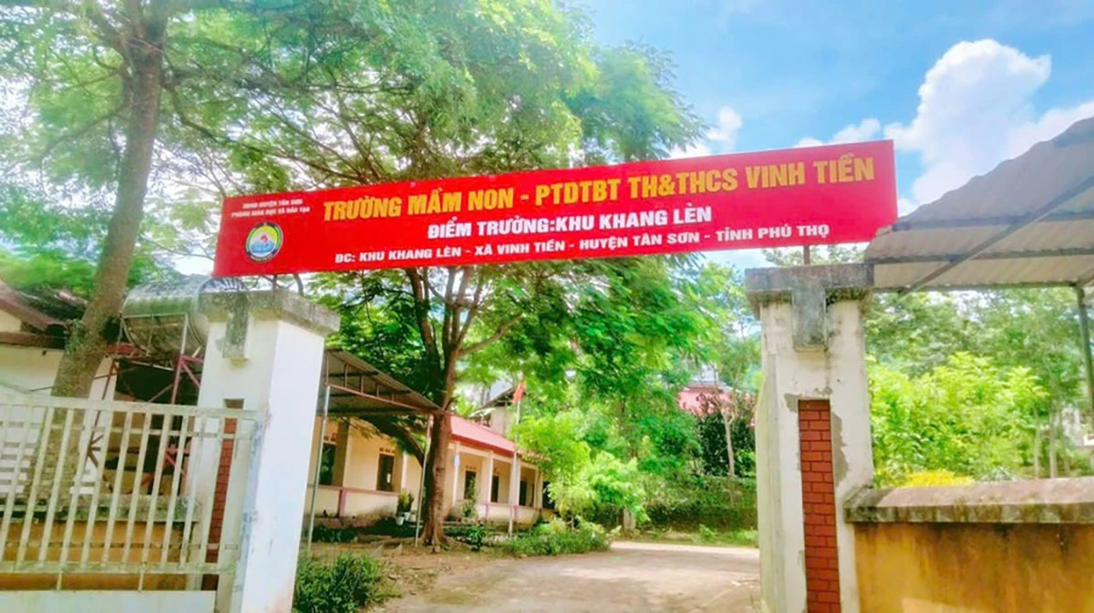 Hoạt động giáo dục tại điểm lẻ Khang Lèn, Trường Mầm non Vinh Tiền (Long Cốc, Phú Thọ).