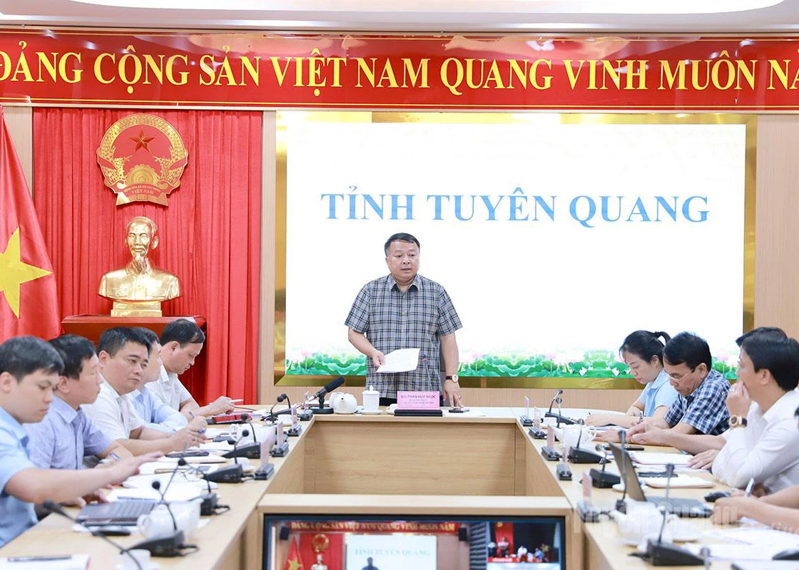Chairman of the Provincial Peoples Committee Phan Huy Ngoc chaired the working session.