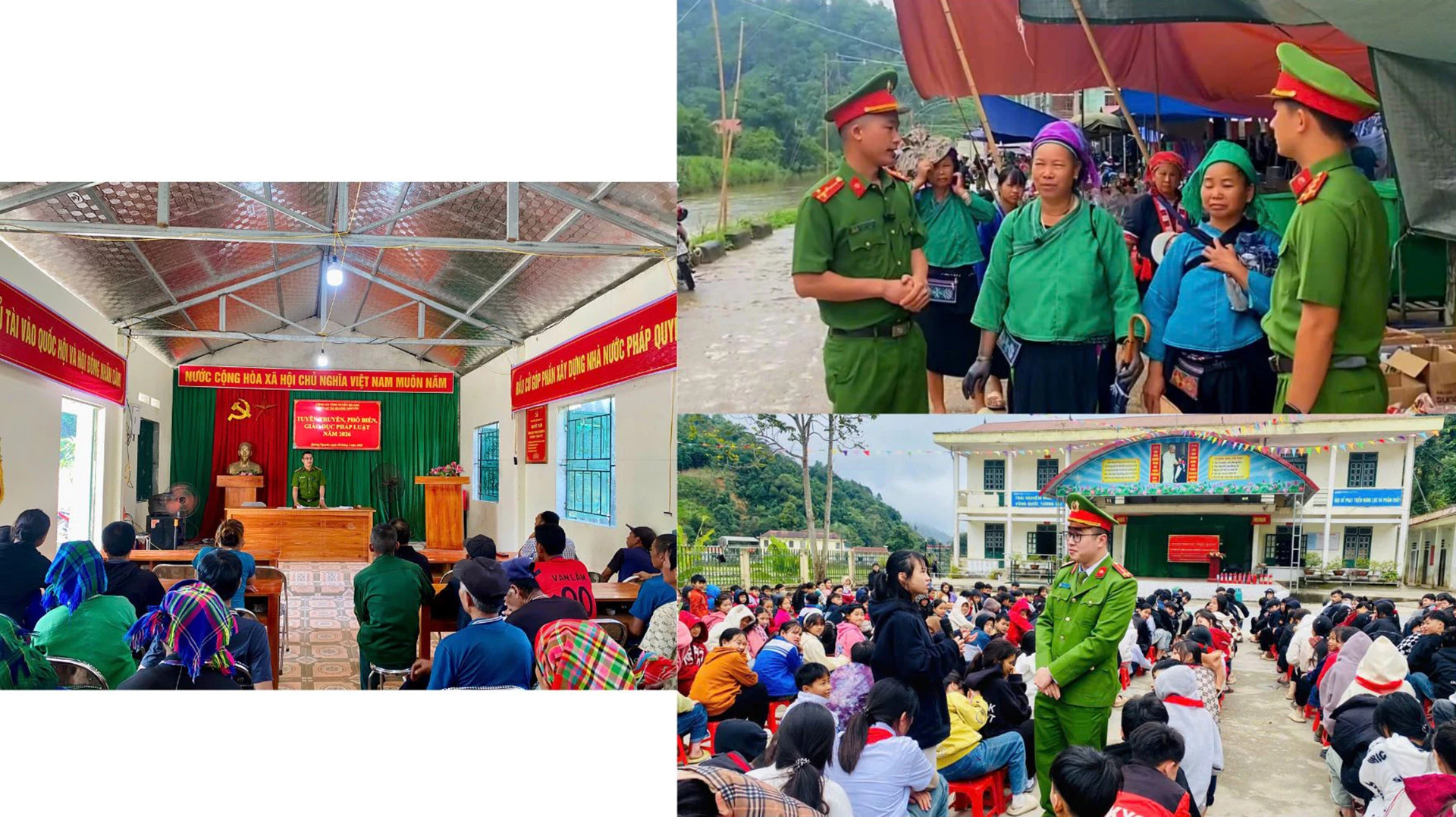 Công an xã Quảng Nguyên đa dạng hóa các hình thức truyền tải thông tải, phù hợp với người dân vùng đồng bào dân tộc thiểu số.