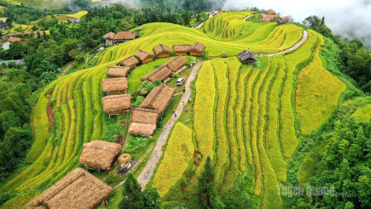 Với cảnh quan thiên nhiên hùng vĩ và văn hóa độc đáo, Làng du lịch Nậm Hồng trở thành tọa độ thu hút du khách.