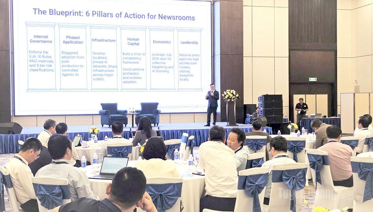 Toàn cảnh diễn đàn WAN-IFRA 2026.