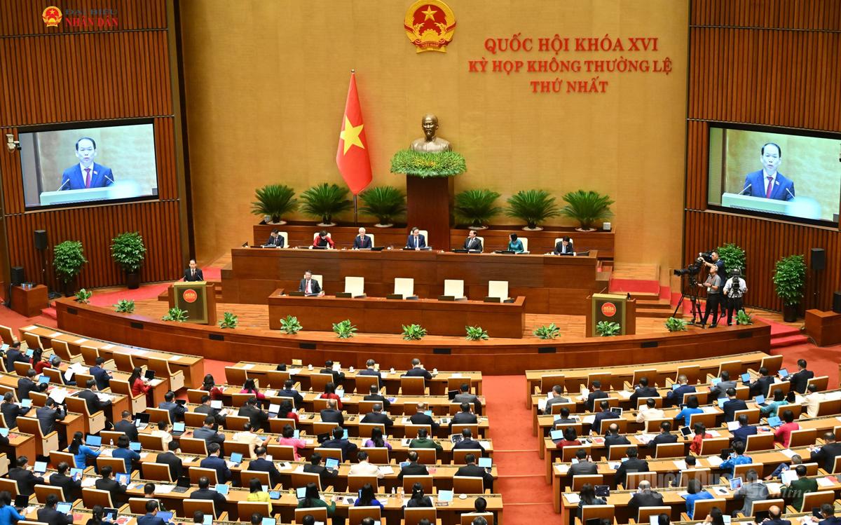 Quang cảnh Kỳ họp không thường lệ thứ Nhất, Quốc hội khóa XVI.