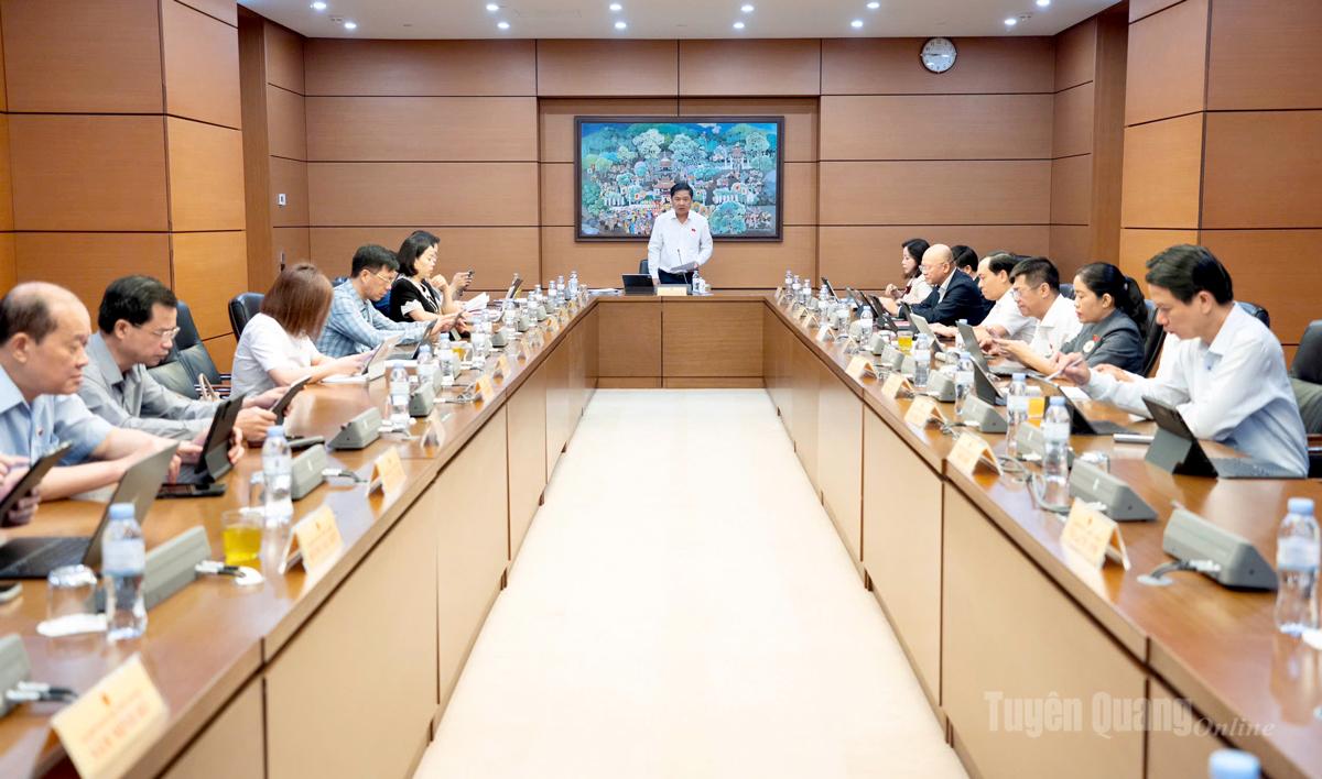 Toàn cảnh phiên họp tổ sáng 7-8.