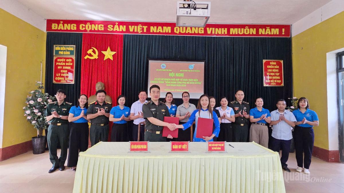 Đồn Biên phòng Phó Bảng và Hội LHPN xã Phố Bảng ký kết Chương trình “Đồng hành cùng phụ nữ biên cương” giai đoạn 2026-2030.