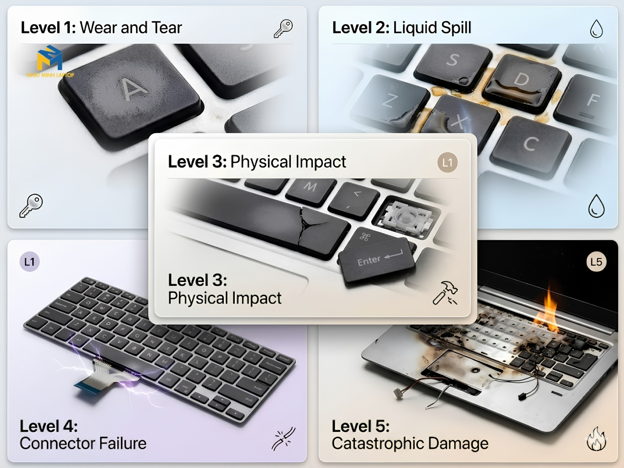 Một số nguyên nhân khiến bàn phím laptop bị liệt